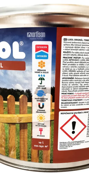 LUXOL Originál - dekoratívna tenkovrstvová lazúra na drevo 10 l Gaštan