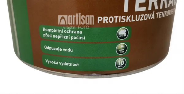 XYLADECOR Terrace - protišmyková tenkovrstvová lazúra na drevené terasy 2.5 l Tík