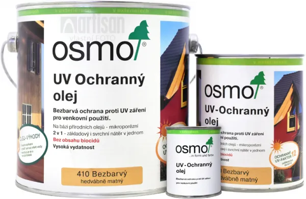 OSMO UV OCHRANNÝ OLEJ  410 - Prírodný olej bez biocídov 0,75 l 410 - bezfarebný