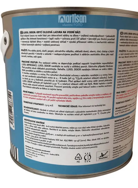 LUXOL Dekor - krycia olejová lazúra na drevo 0.75 l Tík