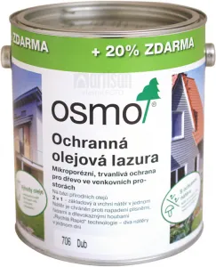 OSMO Ochranná olejová lazúra 3 l Dub 706 (20 % zdarma)