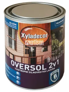 XYLADECOR Oversol 2v1 - tixotropná silnovrstvová lazúra na drevo 0.75 l Wenge