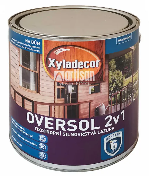 XYLADECOR Oversol 2v1 - tixotropná silnovrstvová lazúra na drevo 2.5 l Wenge