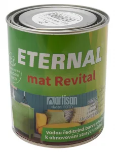 ETERNAL MAT REVITAL - Vodouriediteľná farba pre obnovovovacie nátery RAL 9005  - čierna 0,7 kg
