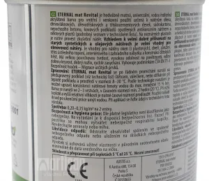 ETERNAL mat Revital - univerzálna vodou riediteľná akrylátová farba 0.35 l Sivá 202