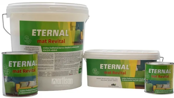 ETERNAL mat Revital - univerzálna vodou riediteľná akrylátová farba 0.35 l Sivá 202