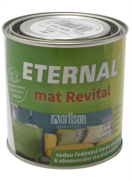 ETERNAL mat Revital - univerzálna vodou riediteľná akrylátová farba 0.35 l Sivá 202