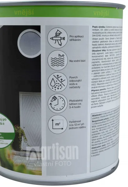 OSMO - Záhradná a fasádna farba RAL 9010 - biela 2,5 l