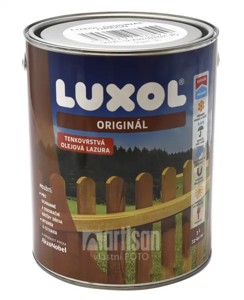LUXOL Originál - dekoratívna tenkovrstvová lazúra na drevo 3 l Mahagón (20 % zdarma)