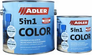 ADLER 5in1 Color - univerzálna vodou riediteľná farba 2.5 l Schwarzgrau / Čiernošedá RAL 7021