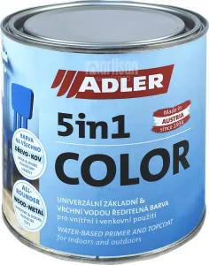 ADLER 5in1 Color - univerzálna vodou riediteľná farba 0.75 l Schwarzgrau / Čiernošedá RAL 7021