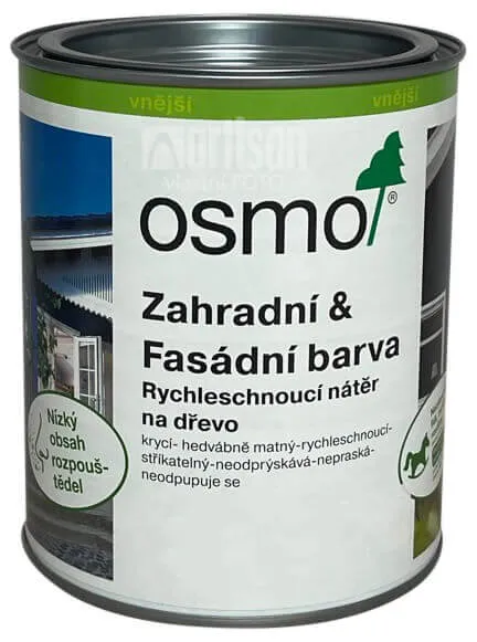 OSMO - Záhradná a fasádna farba RAL 9005  - čierna 0,75 l