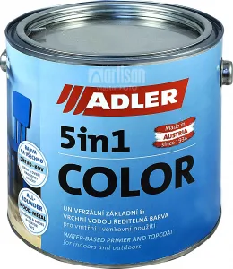 ADLER 5in1 Color - univerzálna vodou riediteľná farba 2.5 l Schwarzgrau / Čiernošedá RAL 7021