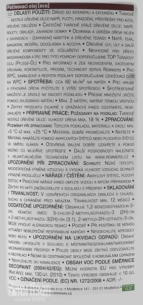 REMMERS PATINA-ÖL - Patinovací olej ECO REM - graphitgrau 2,5 L