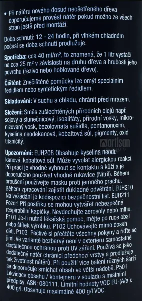 PNZ Krycí prírodný olej 2.5 l Biely