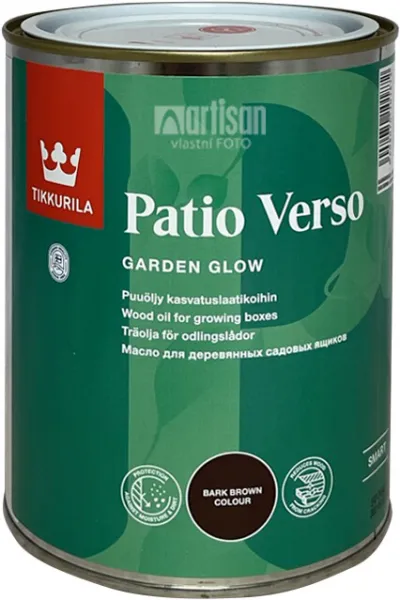 PATIO VERSO - Napúšťací olej na drevené povrchy čierny 0,9 L