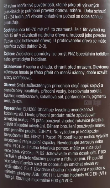 PNZ Olej na tepelne ošetrené drevo 2.5 l