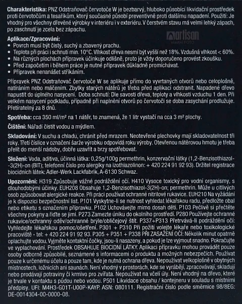 PNZ Odstraňovač červotoča 2.5 l