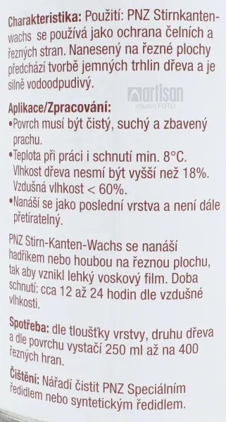 PNZ Vosk na rezné hrany tuhý 0.75 l Prírodne hnedá