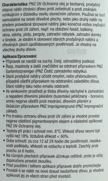 PNZ UV Ochranný olej pre exteriéry 2.5 l Bezfarebný