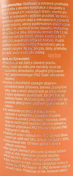 PNZ Špeciálny olej na drevo do exteriéru 2.5 l Douglaska