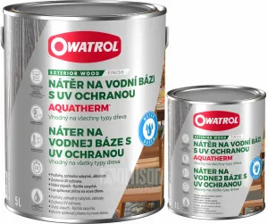 OWATROL Aquatherm - UV ochranný náter na drevené povrchy v interiéri a exteriéri 5 l Teak