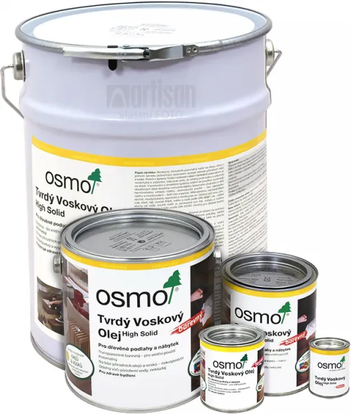 OSMO Tvrdý voskový olej Original na podlahy - farebný 2,5 l 3040 - transparentne biely