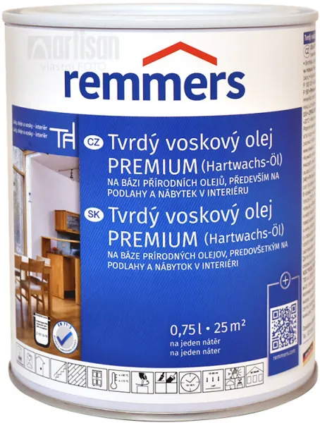 REMMERS - Tvrdý voskový olej PREMIUM REM - eiche rustikal 0,75 L