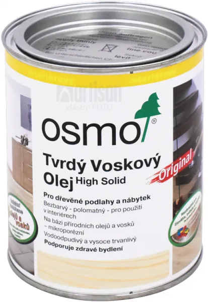 OSMO Tvrdý voskový olej pre interiéry 0.75 l Lesklý 3011