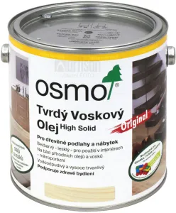 OSMO Tvrdý voskový olej pre interiéry 2.5 l Lesklý 3011
