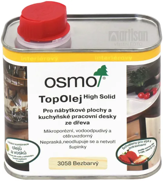OSMO TOP OLEJ - Olej na pracovné dosky 0,5 l 3058 - bezfarebný - mat