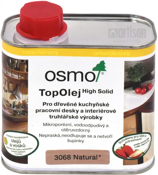 OSMO TOP OLEJ - Olej na pracovné dosky 0,5 l 3068 - prírodný