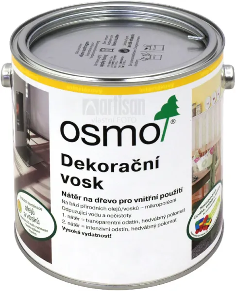 OSMO Dekoračný vosk - intenzívny 2,5 l 3188 - sneh