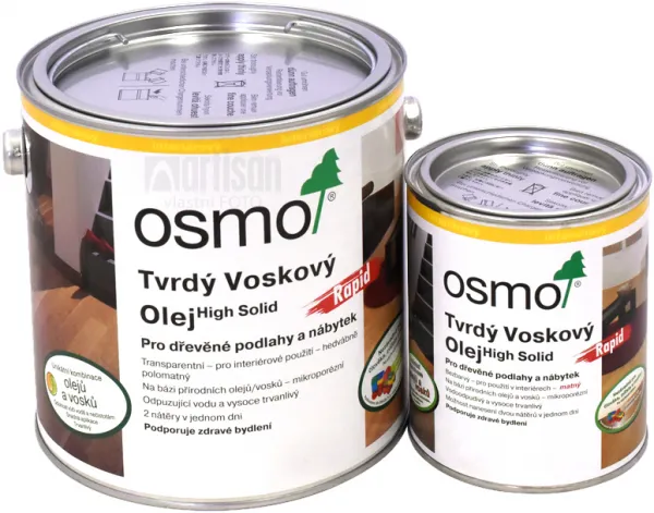 OSMO Tvrdý voskový olej Rapid pre interiéry 2.5 l Biely 3240