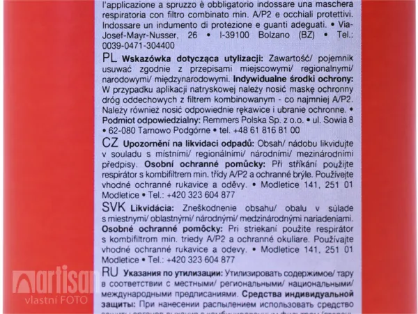 REMMERS HWS-112-Hartwachs-Siegel - tvrdý voskový lak pre interiér 1 l Bezfarebný