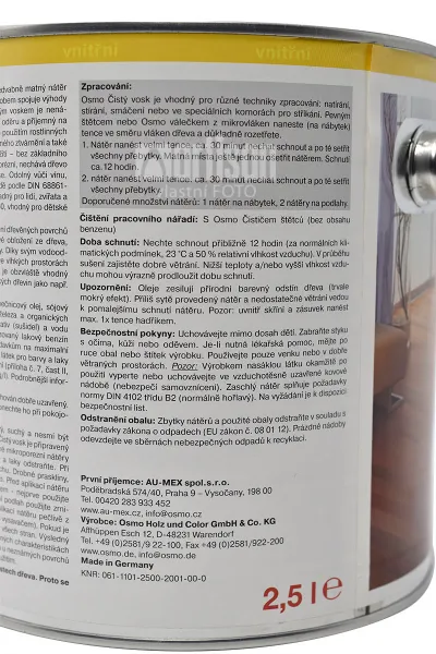 OSMO Čistý vosk 2.5 l Bezfarebný 1101