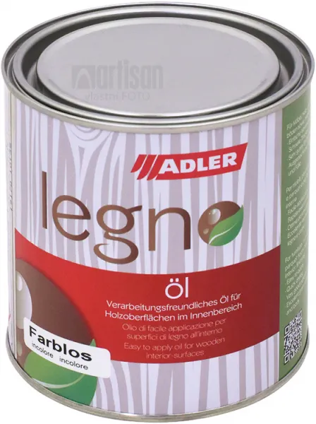Adler Legno-Öl - rýchloschnúci olej na drevené obklady, podlahy aj detské hračky v interiéri 750 ml farblos - bezfarebný legno ol