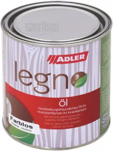 Adler Legno-Öl - rýchloschnúci olej na drevené obklady, podlahy aj detské hračky v interiéri 750 ml farblos - bezfarebný legno ol