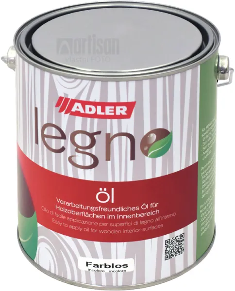 Adler Legno-Öl - rýchloschnúci olej na drevené obklady, podlahy aj detské hračky v interiéri 2,5 l farblos - bezfarebný legno ol