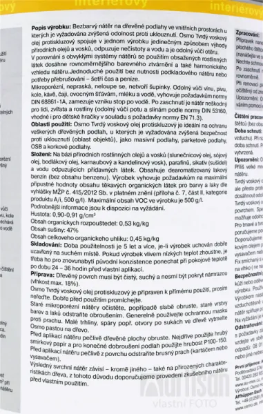 OSMO Tvrdý voskový olej protišmykový 2,5 l 3088 - bezfarebný polomat