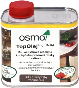OSMO TOP OLEJ - Olej na pracovné dosky 3039 - grafit 0,5 L