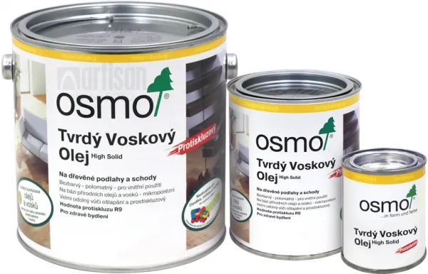 OSMO Tvrdý voskový olej protišmykový 2,5 l 3088 - bezfarebný polomat