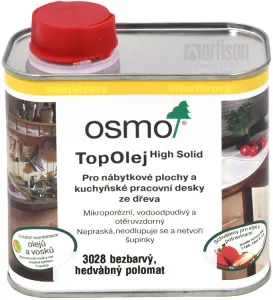OSMO TOP OLEJ - Olej na pracovné dosky 0,5 l 3028 - bezfarebný hodvábny polomat