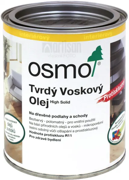 OSMO Tvrdý voskový olej protišmykový 0,75 l 3089 - bezfarebný polomat - extra