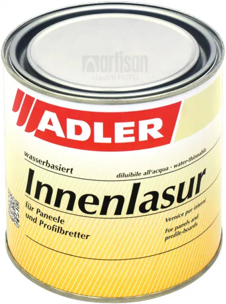 ADLER Innenlasur UV 100 - prírodná lazúra na drevo pre interiéry 0.75 l Frame ST 02/2