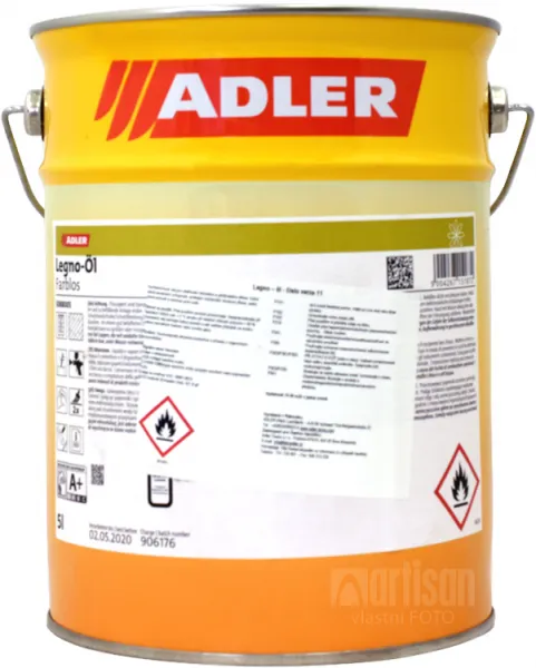 Adler Legno-Öl - rýchloschnúci olej na drevené obklady, podlahy aj detské hračky v interiéri 5 l farblos - bezfarebný legno ol
