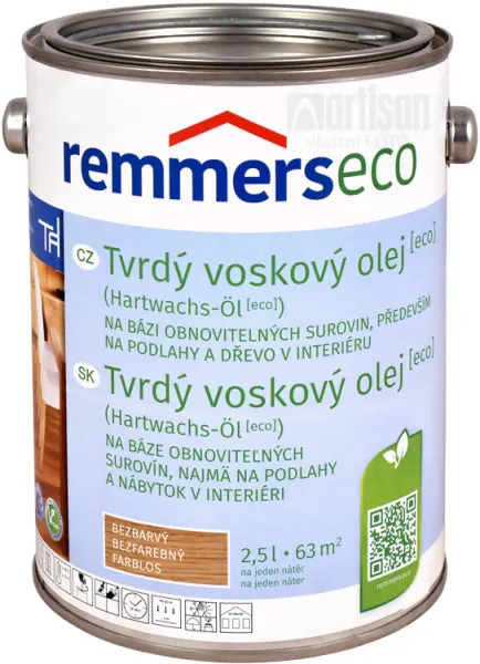 REMMERS - Tvrdý voskový olej ECO REM - farblos 2,5 L