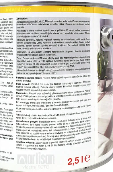 OSMO Dekoračný vosk transparentný 0.005 l Biely 3111 vzorka