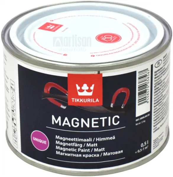 TIKKURILA MAGNETIC - magnetická farba na steny 0,5 l sivá