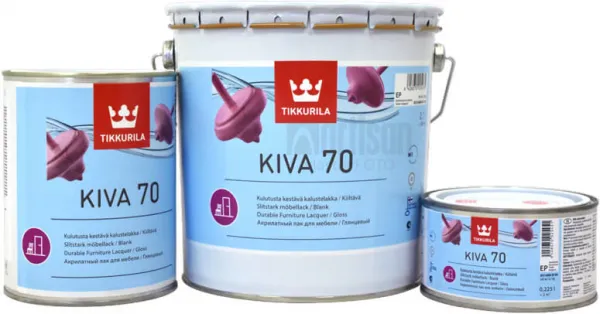 KIVA 70 - Nežltnúci lak na drevený nábytok v interiéri bezfarebný lesklý 2,7 L